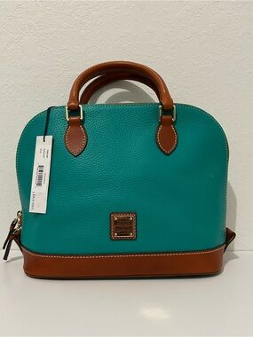Dooney & Bourke Green Leather Domed Satchel